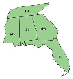 southeast