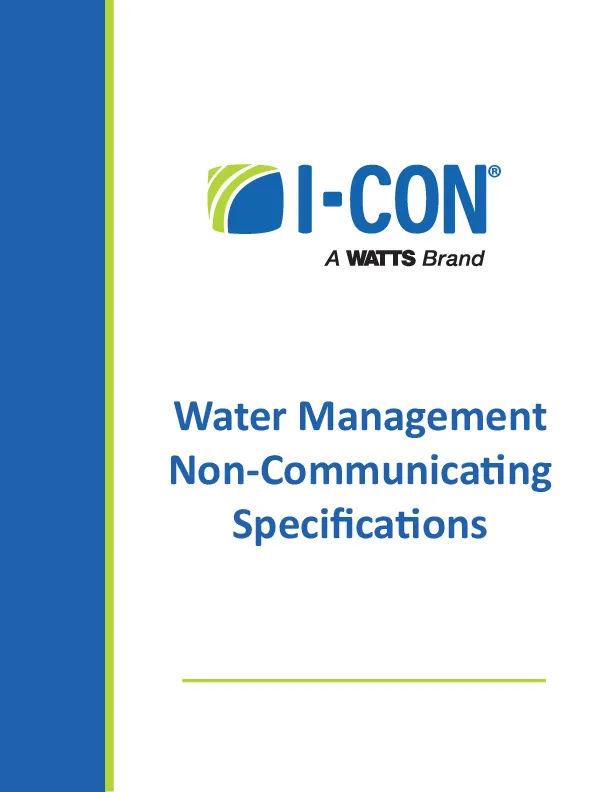 Specifications_I-CON_Correctional_WaterManagement_Non-Communicating