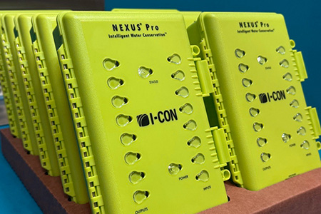 Multiple NEXUS® Pro controllers sitting vertically in a display stand
