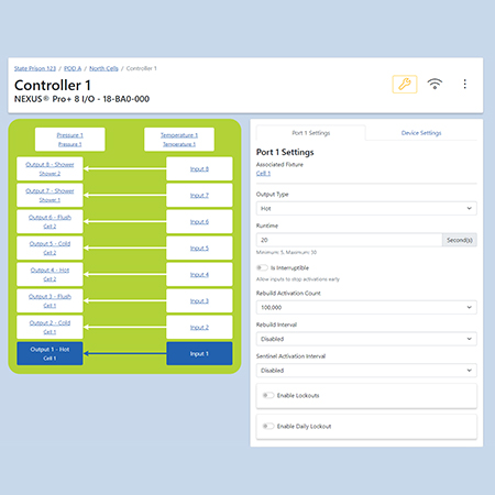 A screenshot of ENVISAGE® Pro that shows the device management page