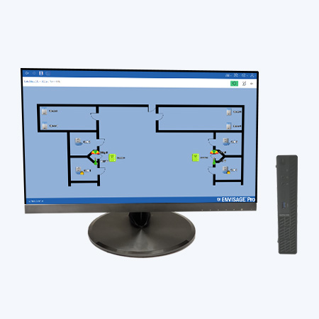 Photo of the ENVISAGE® Pro software running on a PC